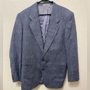Yves Saint Laurent mens blazer suit houndstooth wool contemporary buisness 46R